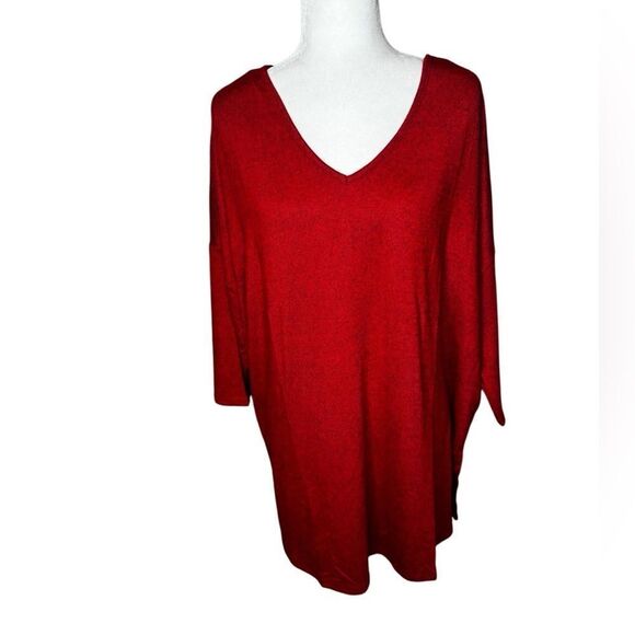 NWT NEW LOOK Curves Bella Red fine knit top size 20 - Picture 3 of 8